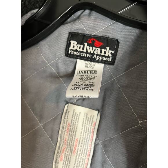 Bulwark FR Bomber Jacket Men XL Fire Resistant Retardant Work Wear Oil Field - Picture 2 of 14